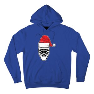 Funny Christmas Hockey Goalie Mask Santa Hat Xmas Gift Hoodie