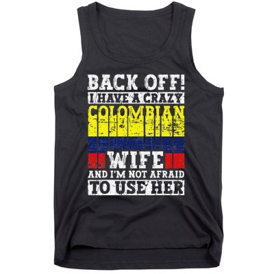 Funny Colombian Husband Apparel Colombia Flag Heritage Tank Top