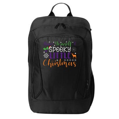 Funny Christmas Have Yourself A Spooky Little Christmas Spooky Goth Christmas City Backpack