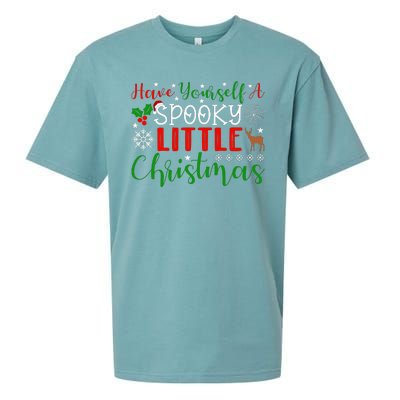 Funny Christmas Have Yourself A Spooky Little Christmas Spooky Goth Merry Christ Sueded Cloud Jersey T-Shirt