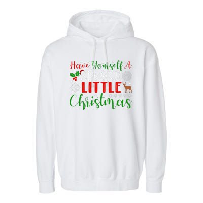 Funny Christmas Have Yourself A Spooky Little Christmas Spooky Goth Merry Christ Garment-Dyed Fleece Hoodie