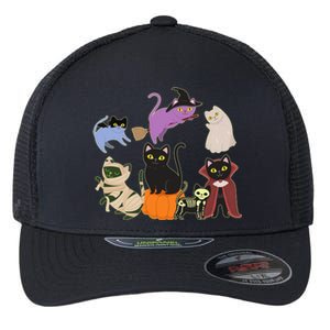 Funny Cute Halloween Costume Cats Kitties Flexfit Unipanel Trucker Cap