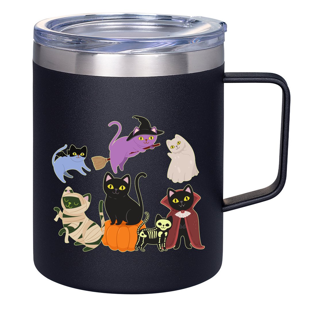 Funny Cute Halloween Costume Cats Kitties 12oz Stainless Steel Coffee Mug