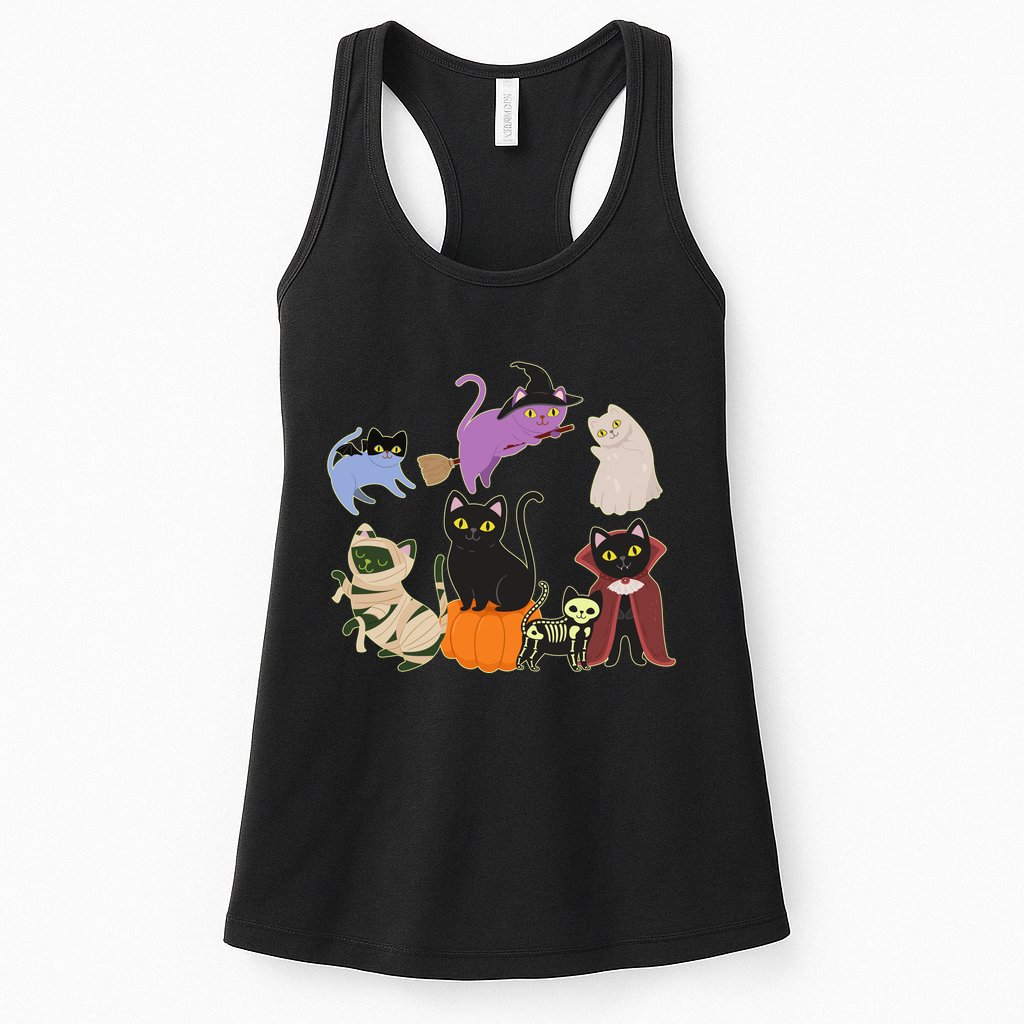 Funny Cute Halloween Costume Cats Kitties Womens Tank Top