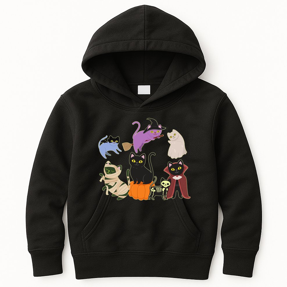 Funny Cute Halloween Costume Cats Kitties Kids Hoodie
