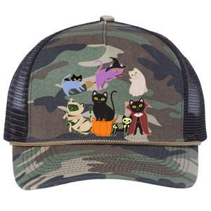 Funny Cute Halloween Costume Cats Kitties Retro Rope Trucker Hat Cap