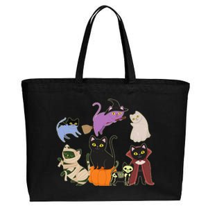 Funny Cute Halloween Costume Cats Kitties Cotton Canvas Jumbo Tote