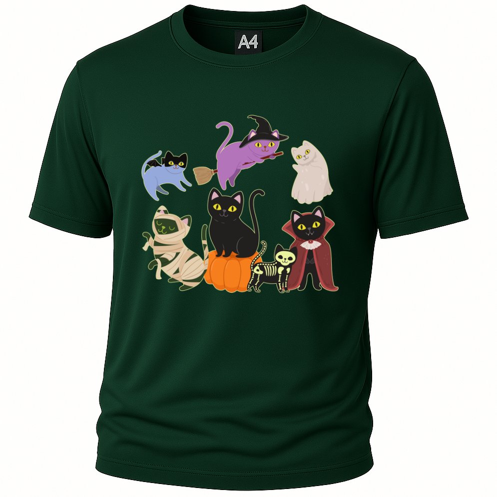 Funny Cute Halloween Costume Cats Kitties Cooling Performance Crew T-Shirt