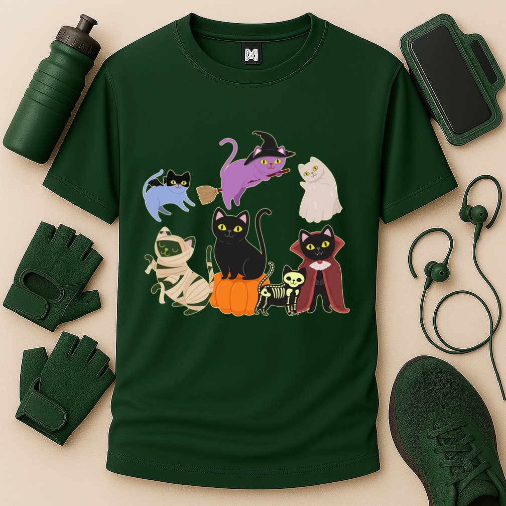 Funny Cute Halloween Costume Cats Kitties Cooling Performance Crew T-Shirt