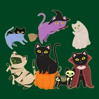 Funny Cute Halloween Costume Cats Kitties Hoodie