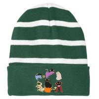 Funny Cute Halloween Costume Cats Kitties Striped Beanie with Solid Band