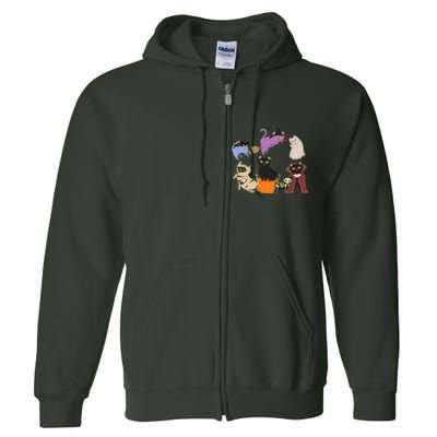 Funny Cute Halloween Costume Cats Kitties Full Zip Hoodie