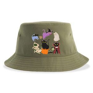 Funny Cute Halloween Costume Cats Kitties Sustainable Bucket Hat