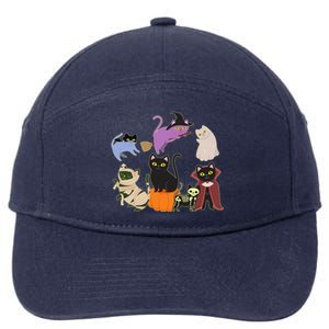 Funny Cute Halloween Costume Cats Kitties 7-Panel Snapback Hat