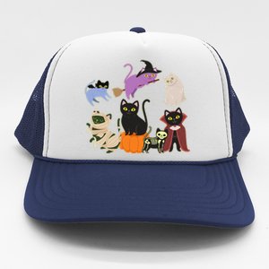 Funny Cute Halloween Costume Cats Kitties Trucker Hat