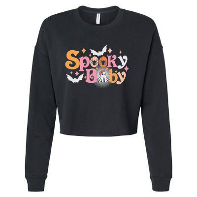 Funny Cute Halloween Spooky Baby Cropped Pullover Crew