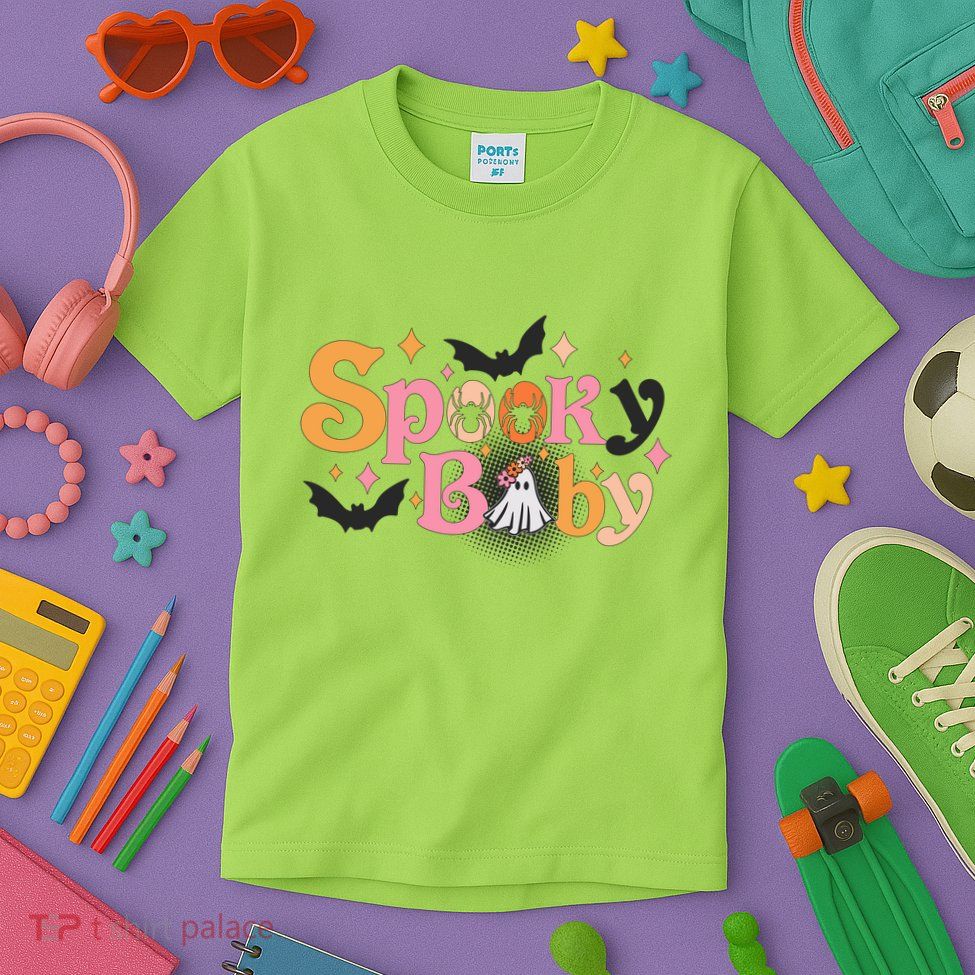 Funny Cute Halloween Spooky Baby Kids T-Shirt