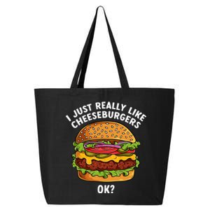 Funny Cheeseburger Hamburger Art Food Burger Lover 25L Jumbo Tote