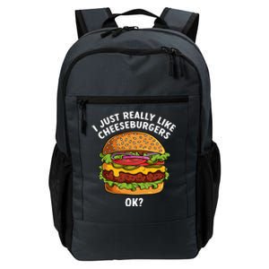 Funny Cheeseburger Hamburger Art Food Burger Lover Daily Commute Backpack