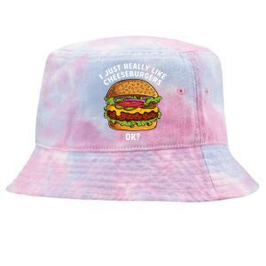 Funny Cheeseburger Hamburger Art Food Burger Lover Tie-Dyed Bucket Hat