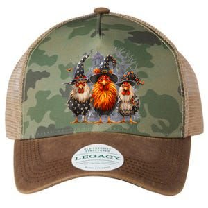 Funny Chicken Halloween Costume Spooky Season Chickens Witch Legacy Tie Dye Trucker Hat