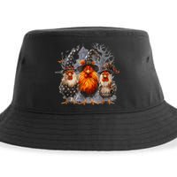 Funny Chicken Halloween Costume Spooky Season Chickens Witch Sustainable Bucket Hat