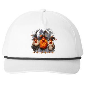 Funny Chicken Halloween Costume Spooky Season Chickens Witch Snapback Five-Panel Rope Hat