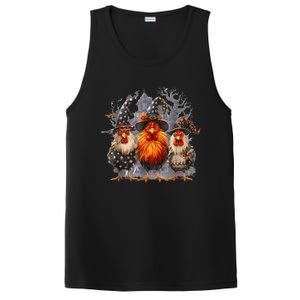 Funny Chicken Halloween Costume Spooky Season Chickens Witch PosiCharge Competitor Tank