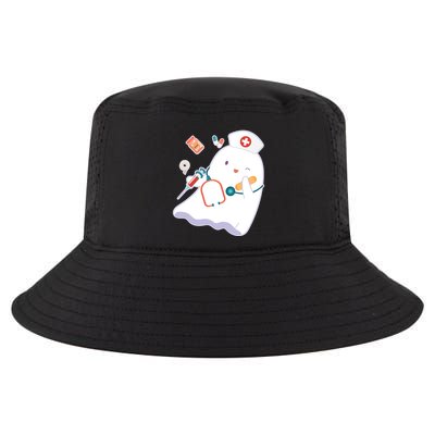 Funny Cute Halloween Nurse Ghost Cool Comfort Performance Bucket Hat