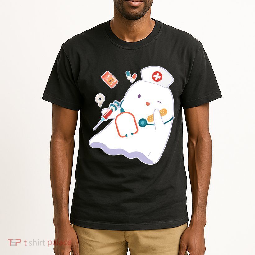 Funny Cute Halloween Nurse Ghost Tall T-Shirt