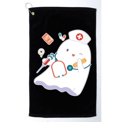 Funny Cute Halloween Nurse Ghost Golf Towel