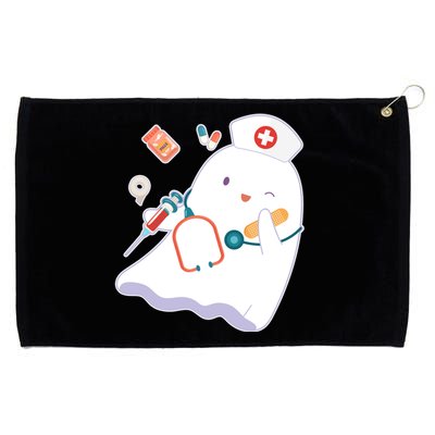 Funny Cute Halloween Nurse Ghost Grommeted Golf Towel