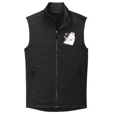 Funny Cute Halloween Nurse Ghost Collective Smooth Fleece Vest