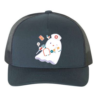 Funny Cute Halloween Nurse Ghost Yupoong Adult 5-Panel Trucker Hat