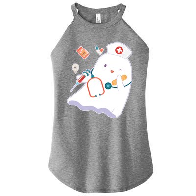 Funny Cute Halloween Nurse Ghost Women’s Perfect Tri Rocker Tank