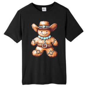 Funny Cowboy Howdy Gingerbread Christmas Holiday Tall Fusion ChromaSoft Performance T-Shirt