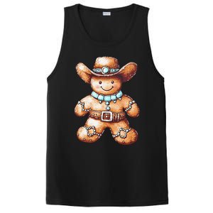 Funny Cowboy Howdy Gingerbread Christmas Holiday PosiCharge Competitor Tank