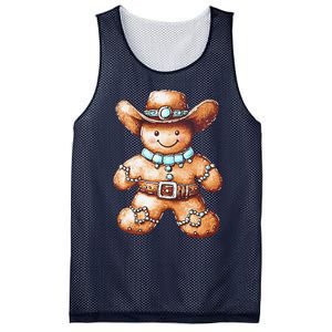 Funny Cowboy Howdy Gingerbread Christmas Holiday Mesh Reversible Basketball Jersey Tank