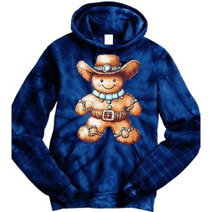 Funny Cowboy Howdy Gingerbread Christmas Holiday Tie Dye Hoodie