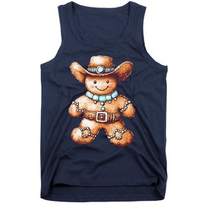 Funny Cowboy Howdy Gingerbread Christmas Holiday Tank Top