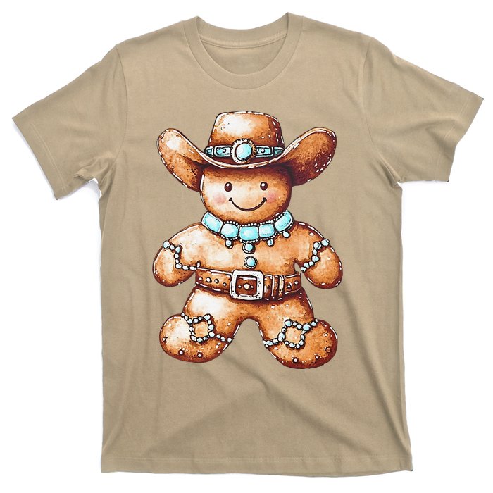 Funny Cowboy Howdy Gingerbread Christmas Holiday T-Shirt