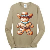 Funny Cowboy Howdy Gingerbread Christmas Holiday Tall Long Sleeve T-Shirt