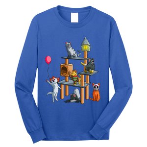 Funny Cat Horror Movies Cute Halloween For Cat Kitty Lovers Cool Gift Long Sleeve Shirt