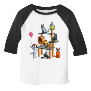 Funny Cat Horror Movies Cute Halloween For Cat Kitty Lovers Toddler Fine Jersey T-Shirt