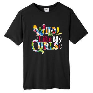 Funny Curly Hair Leopard Wild Like My Curls Gift Tall Fusion ChromaSoft Performance T-Shirt