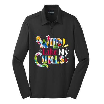 Funny Curly Hair Leopard Wild Like My Curls Gift Silk Touch Performance Long Sleeve Polo