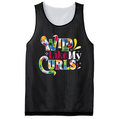 Funny Curly Hair Leopard Wild Like My Curls Gift Mesh Reversible Basketball Jersey Tank