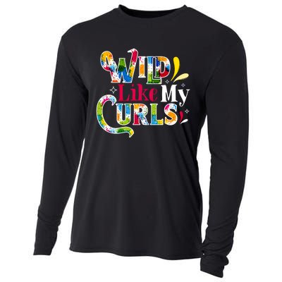 Funny Curly Hair Leopard Wild Like My Curls Gift Cooling Performance Long Sleeve Crew