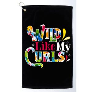 Funny Curly Hair Leopard Wild Like My Curls Gift Platinum Collection Golf Towel