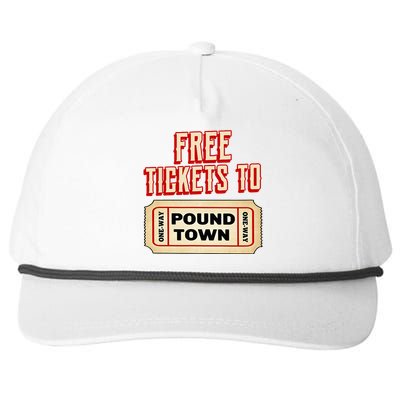 Funny College Humor Free Tickets To Pound Town Carnival Snapback Five-Panel Rope Hat